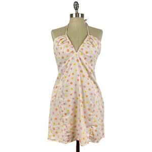 Elodie Floral Halter Mini Dress Sleeveless Dainty Summer Party Dress‎ (Sz M)